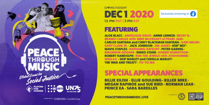 Peace Through Music A Global Event For Social Justice News Jack Johnson Music