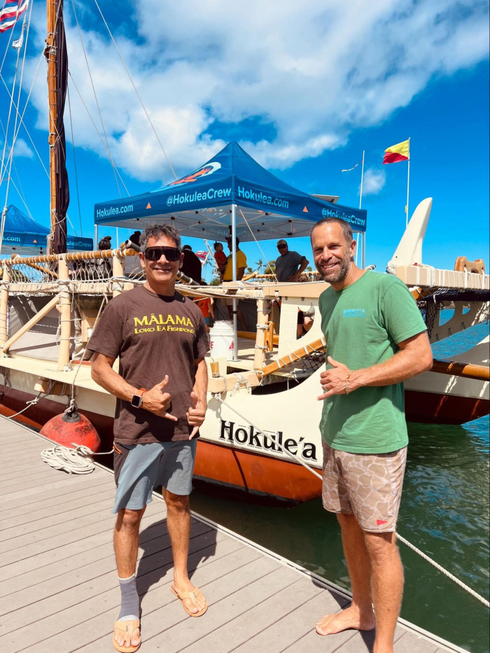 Hōkūleʻa in the Haleʻiwa Harbor